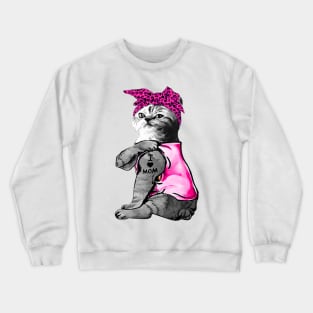 Mother's Day I Lover Mom Tattoo Cat Gift Crewneck Sweatshirt